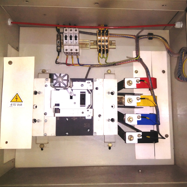 FireDTK fire detection tubing installed inside an electrical control panel