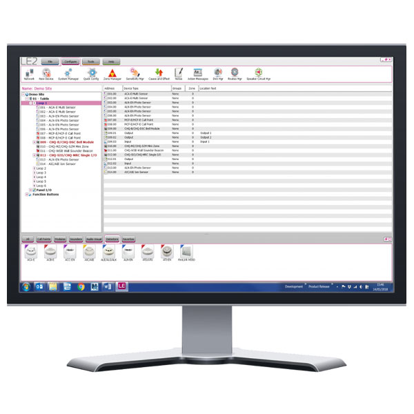 LE2 Fire Alarm Monitoring Display and Control Interface