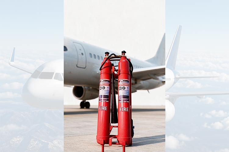 Twin cylinder trolley extinguisher